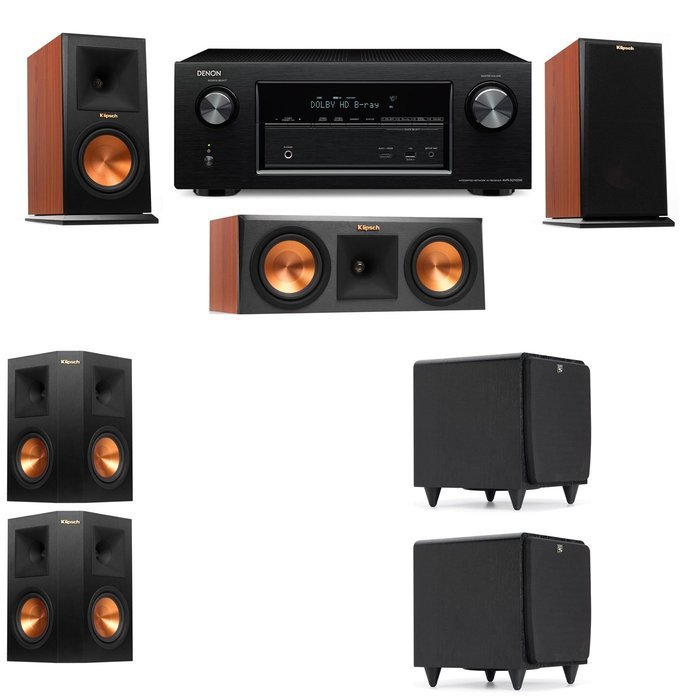 Klipsch RP-150M-CH Monitor Speaker 5.2 SDS12 Denon AVR-X2100W