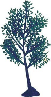 Oasis Supply 12-Piece Branch Tree with Stand for Cake Decorating and Sceneries, 4-Inch