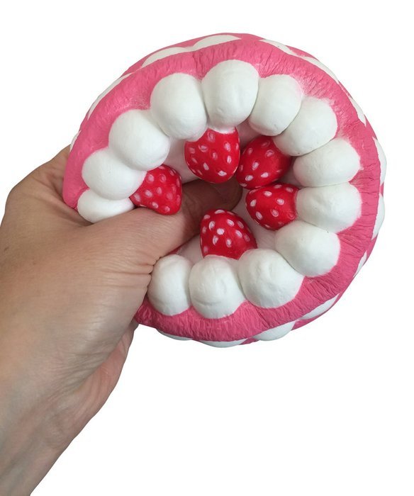 Squishy & Slow Rise SCENTED Eric Next Series JUMBO Strawberry Cake & Bonus Random Jenna Lyn Squishy! (Chocolate... N3