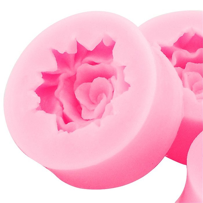 Denshine&reg; 3D Mini Silicone Rose Flower Cake Mould Topper Cupcake DIY Fondant Tool Flower Sugar Paste Decoration