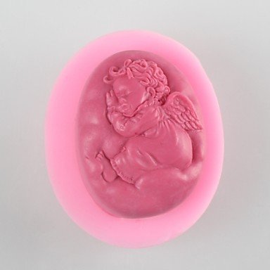 Sher Sleeping Angel Shaped Soap Mold Mooncake Mould Fondant Cake Chocolate Silicone Mold, Decoration Tools Bakeware N2