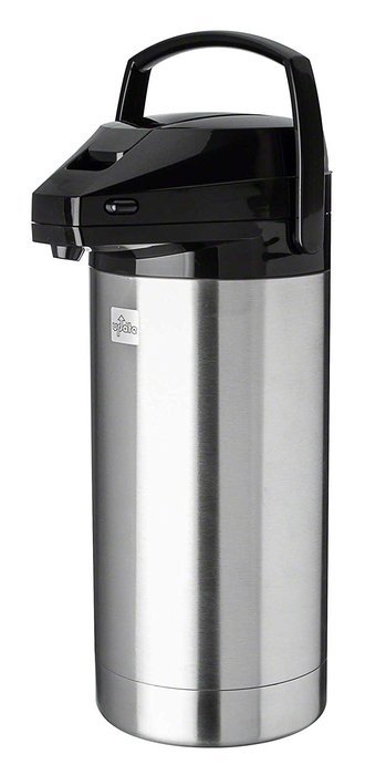 Update International (FLSV-30/BK/BT) 3 L Stainless Steel Air Pot w/Black Lever Top