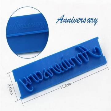 UR Bakeware Happy Birthday Letters Cake Cutter Embosser Biscuit Cookie Baking Molds N7