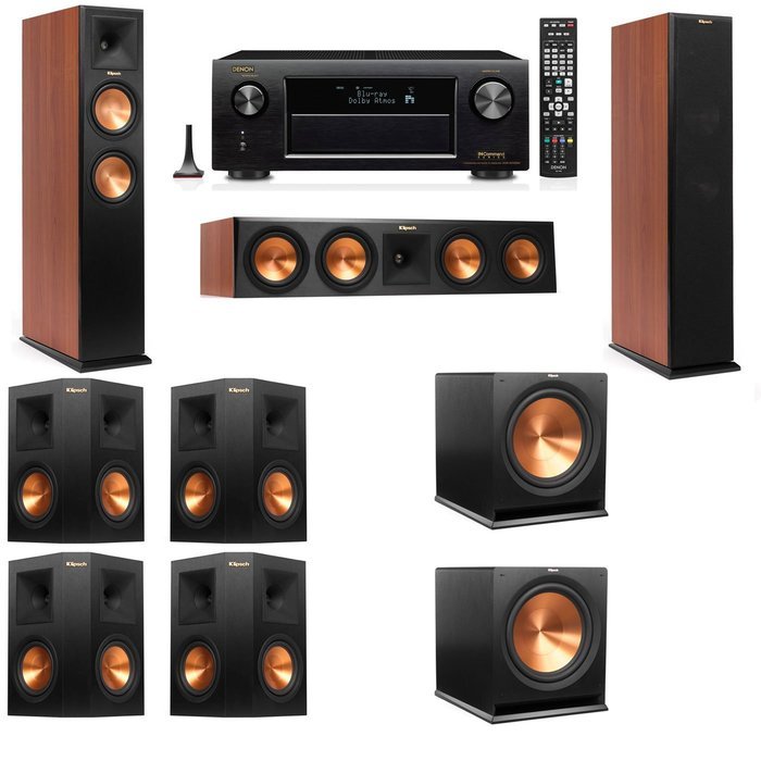 Klipsch RP-260F Tower Speakers CH-7.2-Denon AVR-X4100W