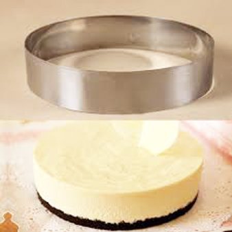 Seamless Round Cake Mold/Pastry Ring, S/S, Heavy Gauge. (6" x 1.75") N3