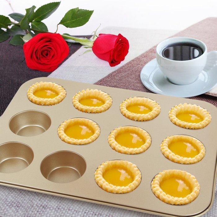 Yilove Non Stick 12 Cup Muffin Cupcake Pan (Black) N2