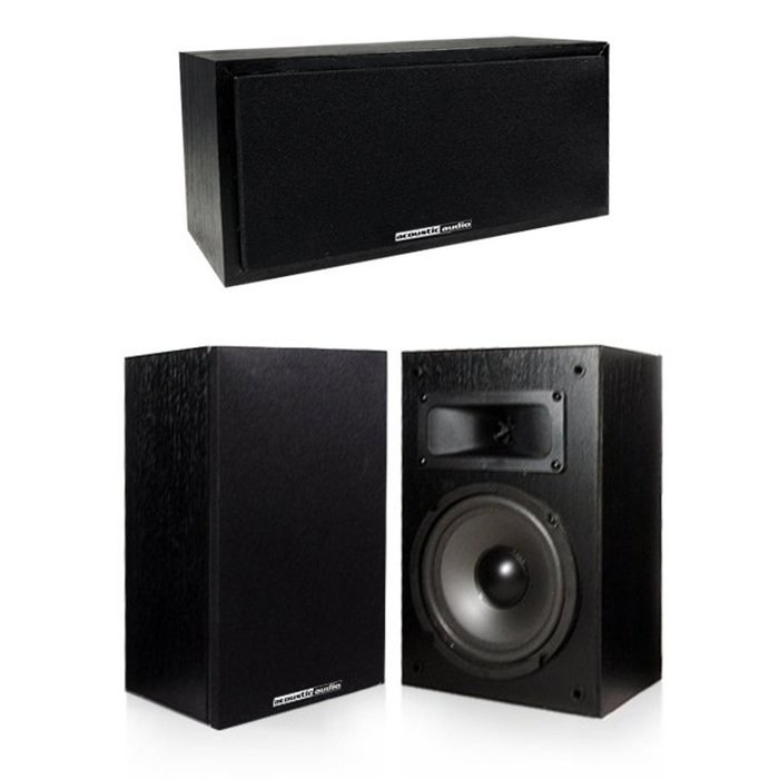 Acoustic Audio 2 Bookshelf & Center Home Speakers 3 Piece Set 225 Watt PS-S5C3-3 N4