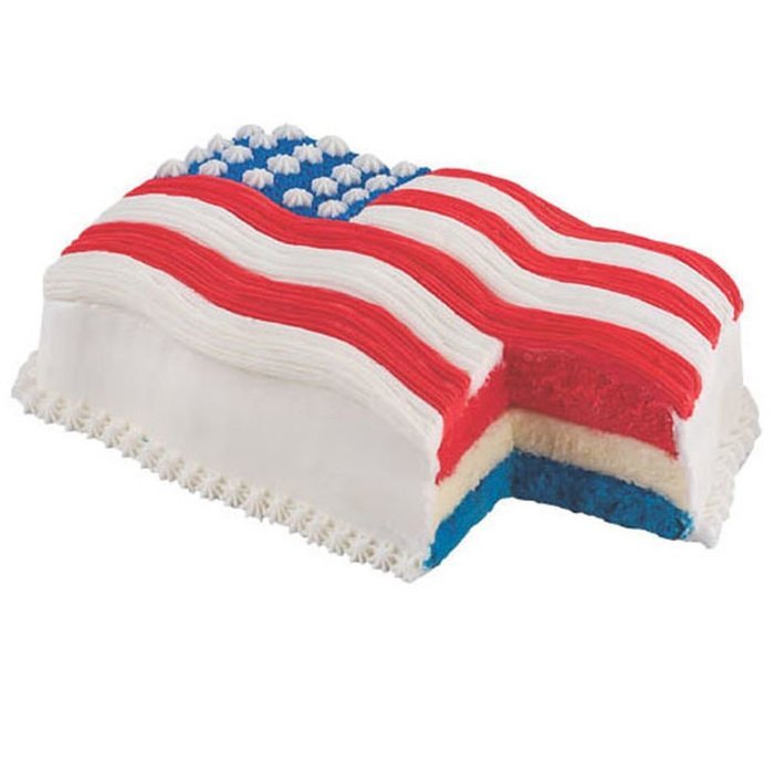 American Flag Silicone Cake Mold Pan -- 12" x 7" x 2.5" Deep (Patriotic Party Supplies).