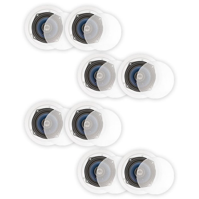 Blue Octave LC52 In Ceiling Speakers Home Theater Surround Sound 2-Way Speaker 4 Pair Pack
