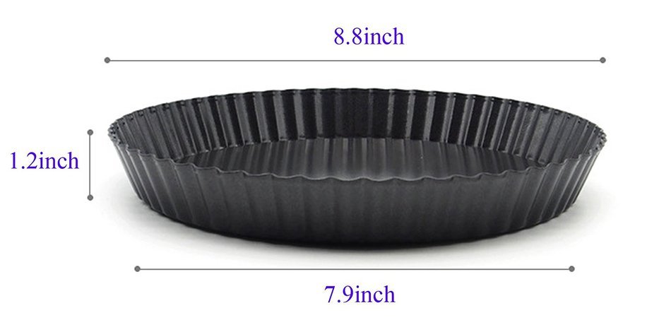 SS&CC Heavy-gauge Steel 9 inch Removable Loose Bottom Round Tart Pie Pan,&nbsp;Pizza Pan, Quiche Pan N2