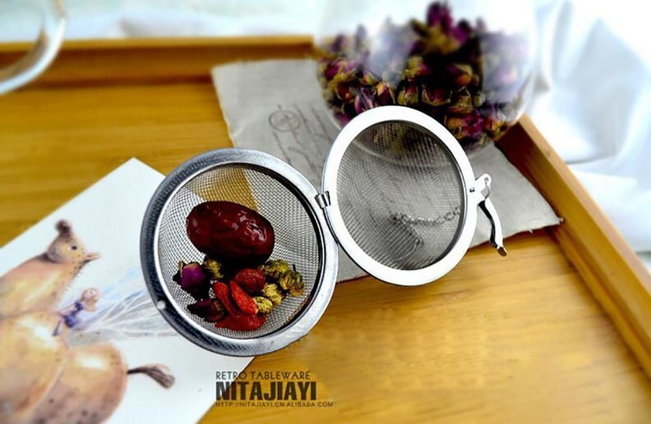 Autohome Tea Infuser Stainless Steel Strainer & Steeper 2 Pack - Heart-shaped Chain N23