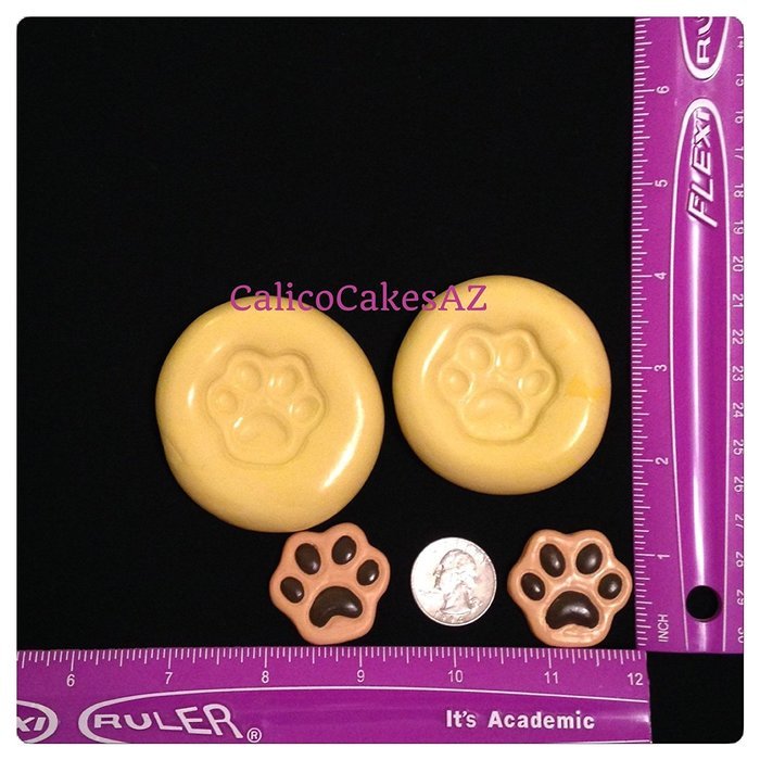 Dog Cat Paw Fondant Mold Chocolate Candy Gumpaste Isomalt Soap Resin Clay