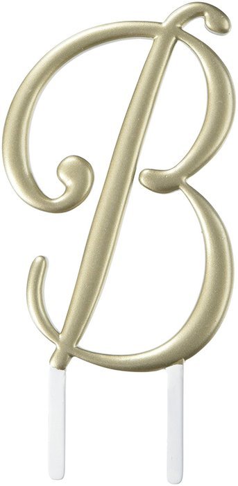 Lillian Rose Monogram Letter, Letter B, 5-Inch, Gold