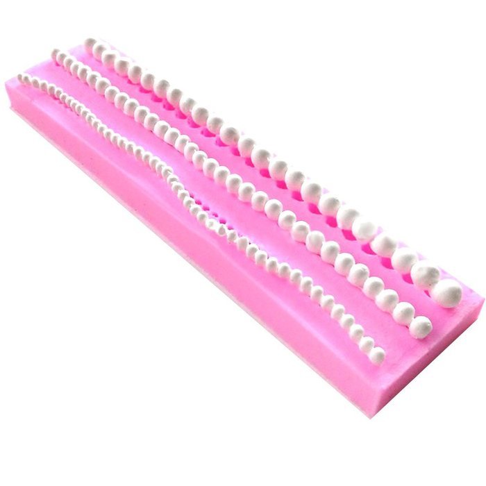 uxcell Pearl String Beads Silicone Mold Cake Decorating Fondant Baking Mould Tool N4