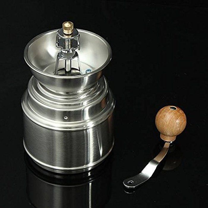 TOOGOO(R) Stainless Steel Manual Spice Bean Coffee Grinder Burr Grinder Mill with Ceramic Core