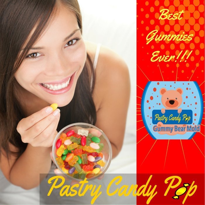 Best Silicone Gummy Bear Mold, 2 pack and 2 droppers bonus kit, homemade gummie, candy, jelly, no gelatin, chocolate...