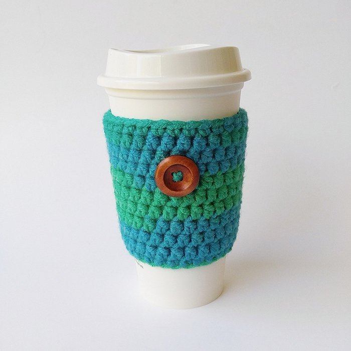 Reusable Travel Cup Sleeve Blue Green N3