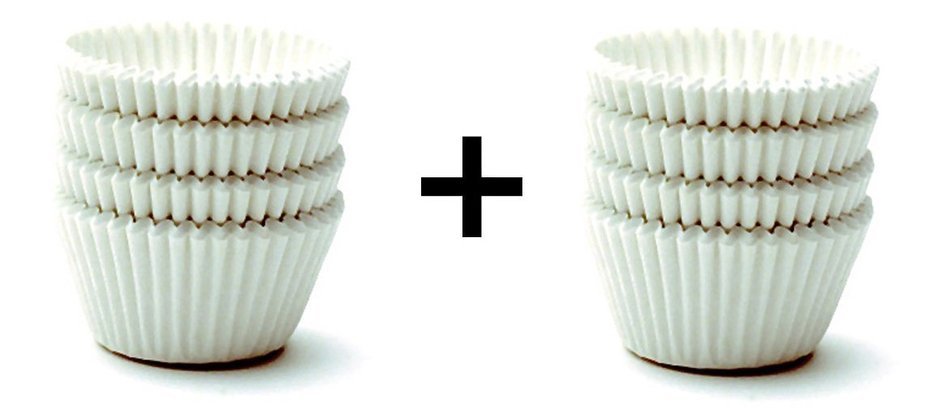 Norpro 3600 Giant Muffin Cups, White, Pack Of 48 (2 Packs) (WHITE, 1)