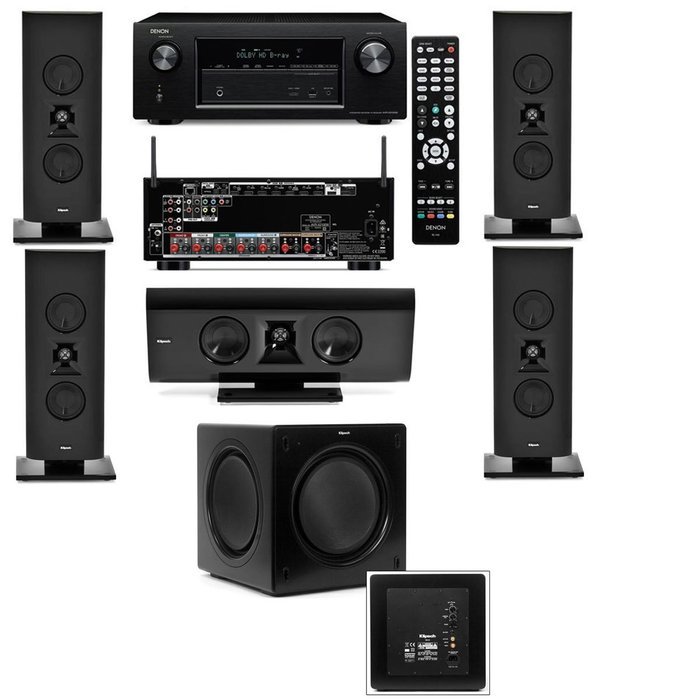 Klipsch Gallery G-16 5.1 Home Theater System-SW-112-Denon AVR-X2100W 7.2