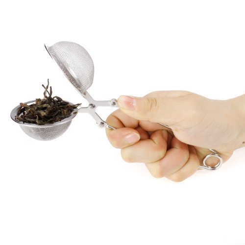 Tea Filter - SODIAL(R) Squeeze Spoon Mesh Ball Stainless Steel Strainer Screen Filter N3