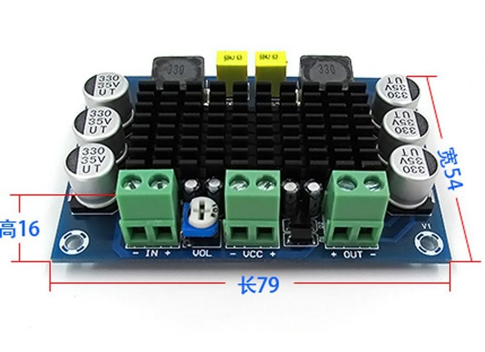 Qianson DC 12V-24V TPA3116 D2 100W Mono Channel Digital Audio Power Amplifier Board car N4
