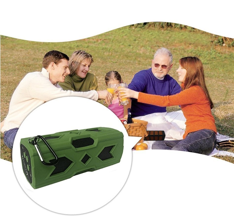 SinoPro Waterproof Dustproof and Shockproof Bluetooth 4.0 NFC Speaker with 3600mAh Battery Power Bank for Shower... N15