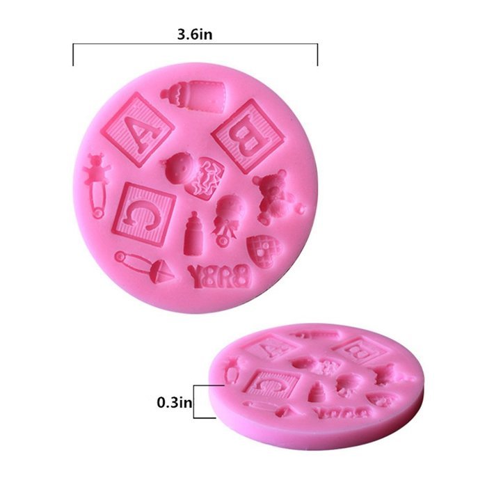 Yunko Baking Molds DOG DOGHOUSE BONE Mini Silicone Mold I Love Dogs Theme, Fondant Molds Sugar Craft Tools Chocolate... N6