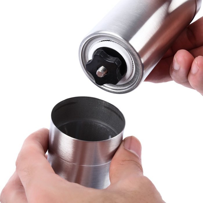 Amfocus Manual Coffee Grinder with Ceramic Burr, Hand-crank Grinding Mill N3