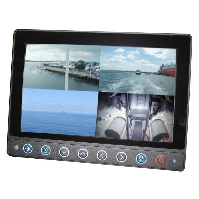 Iris 7" TFT Waterproof Screen w/Quad Switcher - 4 Composite Inputs