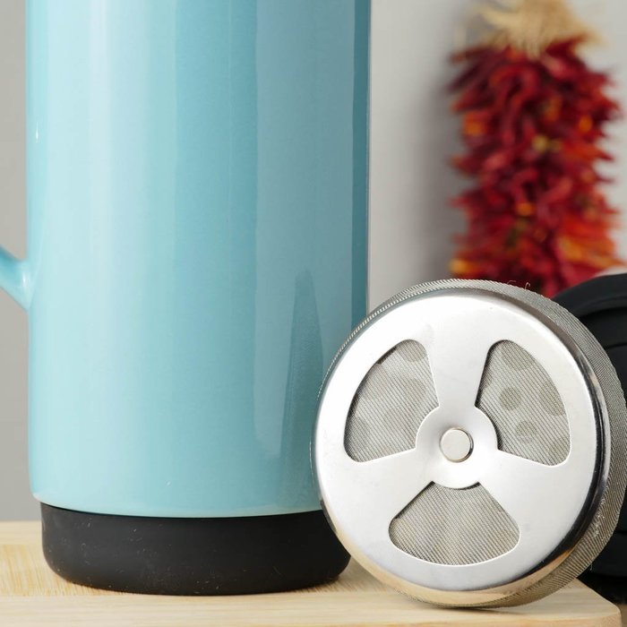 Ceramic French Press Coffee Press + Bonus Wooden Spoon (Carrot, 32 oz)