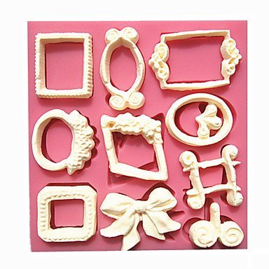 Sher European Style Small Retro Frame Fondant Cake Molds Decoration Chocolate Mould For The Kitchen Baking For...
