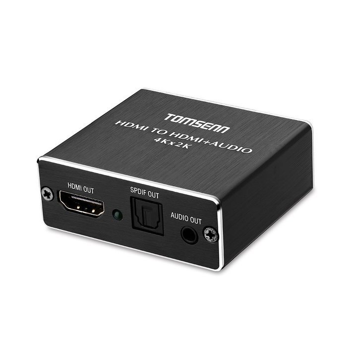 Tomsenn 4K x 2K HDMI Audio Extractor Converter HDMI to HDMI and Optical TOSLINK SPDIF + 3.5mm Stereo HDMI Audio... N5