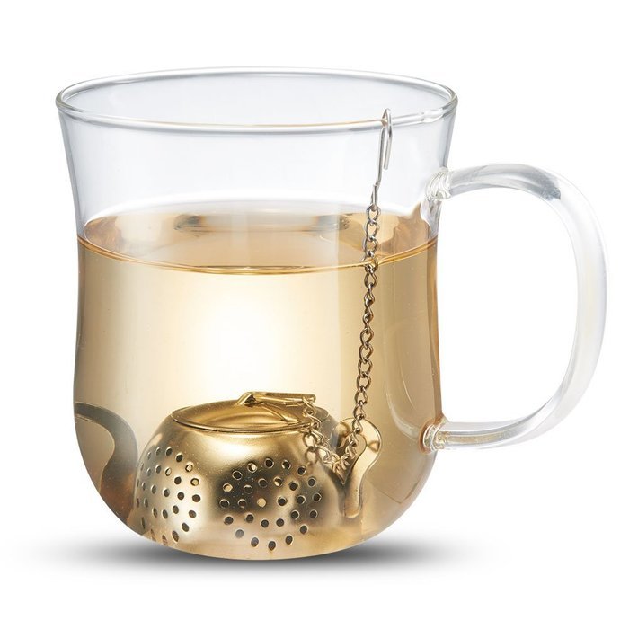 Accmor Tea Infuser - Stainless Steel Loose Leaf Tea Strainer with Chain and Drip Trays - Tea Filters for Rooibos... N8