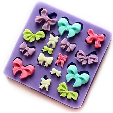 Y&XL&H Bowknot Shaped Baking Fondant Cake Choclate Candy Mold,L7.3cmW7.3cmH0.9cm