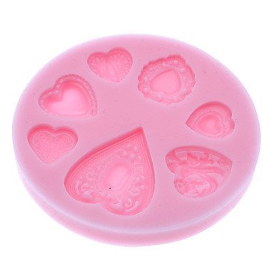 Y&XL&H 3D Sweet Heart Theme Silicone Cookie Biscuit Mold