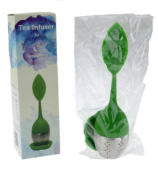 Loose Leaf Infuser, Single Serving Tea Maker with Stainless Steel Tea Ball Strainer, Green N7