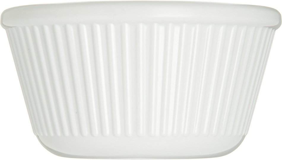 Carlisle S28702 Melamine Fluted Ramekin, 4-Ounce Capacity, 1.78" Height, White (Case of 48)