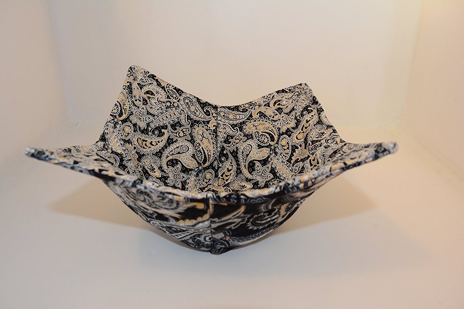Microwave Bowl Cozies // Set of 3 // 1 Small Bowl Cozy // 1 Medium Bowl Cozy // 1 Dinner Plate Cozy // Paisley... N5