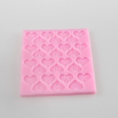 Sher Love Letters Shaped Fondant Cake Chocolate Silicone Mold, Decoration Tools Bakeware
