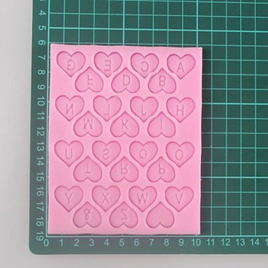 Sher Love Letters Shaped Fondant Cake Chocolate Silicone Mold, Decoration Tools Bakeware N2
