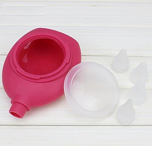 Yunko Owl Designed Silicone Macaron Decorative Pot Cream Milker with 6pcs Different Shape Piping Nozzles for Cookie... N5