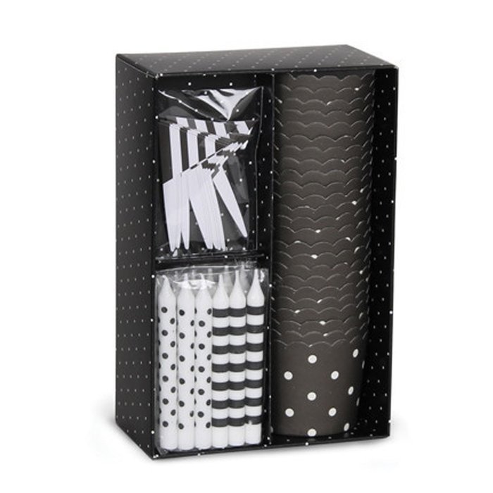 Paper Eskimo Cupcake Kit for Parties, Black Tie