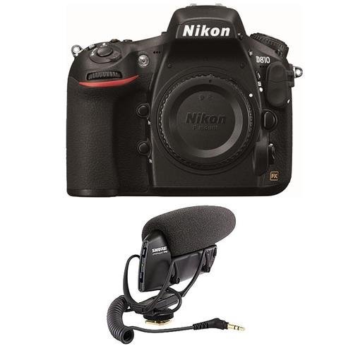 Nikon D810 Digital SLR Body Only Camera, - Bundle with Shure VP83 LensHopper Camera-Mount Condenser Microphone