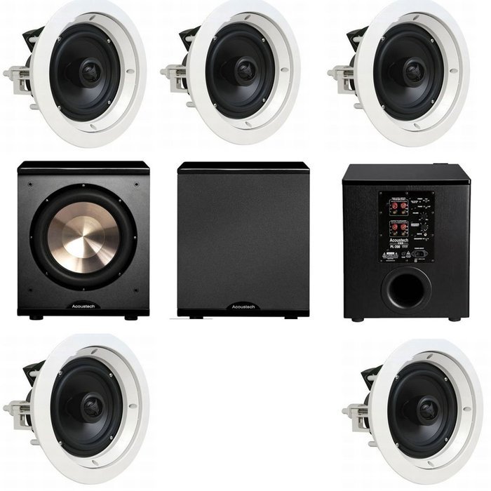 Speakercraft CRS8 Zero 5 Pack In-Ceiling Speaker ASM86801-5 5 Each-BIC PL-200 - White