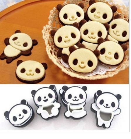 4pcs/set Panda Sandwich Cookies Cutter Mold Biscuit Bread Cake Pastry Mould Sugarcraft N2