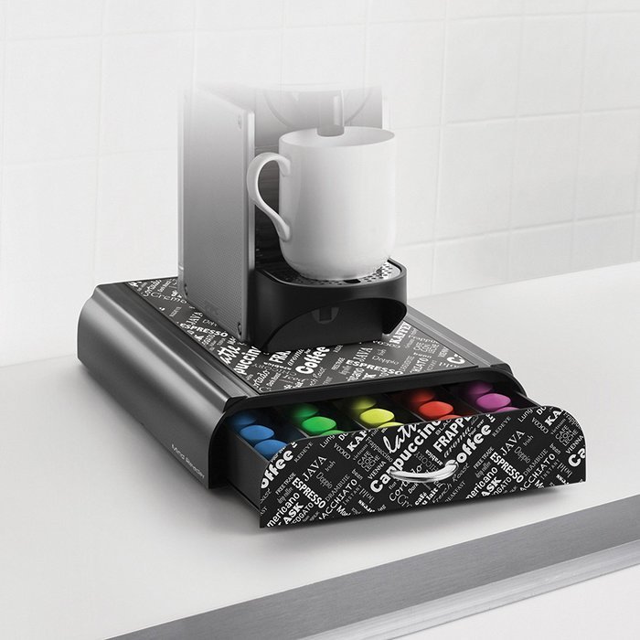 Mind Reader Anchor' Coffee Pod Storage Drawer for 50 Nespresso Capsules, White N50