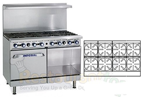 Imperial Commercial Restaurant Range 48" With 8 Burners 1 Convection Oven 1Cabinet Propane Ir-8-C-Xb