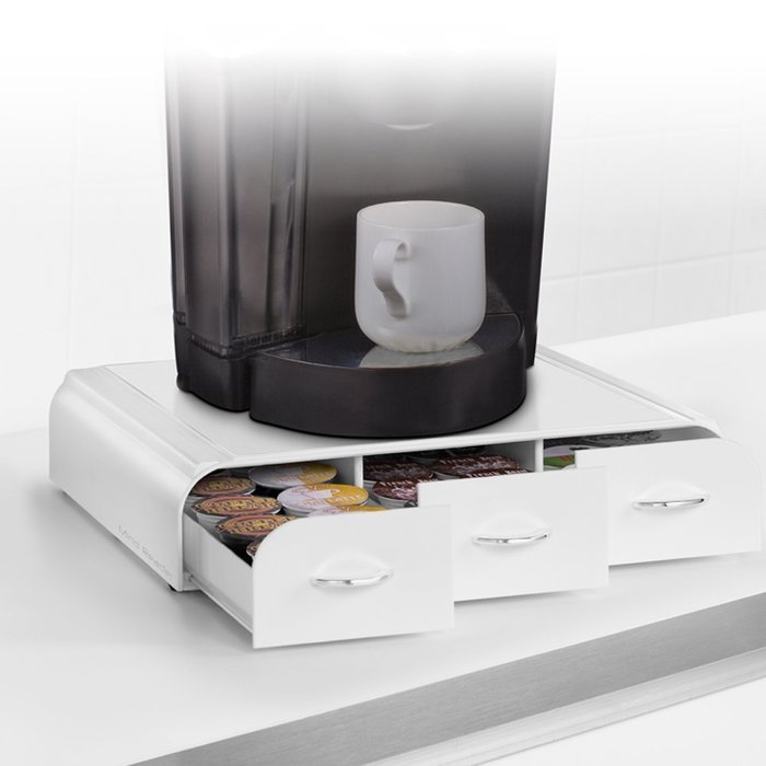Mind Reader Anchor' Coffee Pod Storage Drawer for 50 Nespresso Capsules, White N52