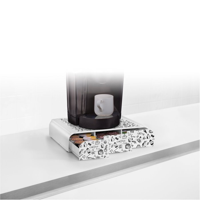 Mind Reader Anchor' Coffee Pod Storage Drawer for 50 Nespresso Capsules, White N54