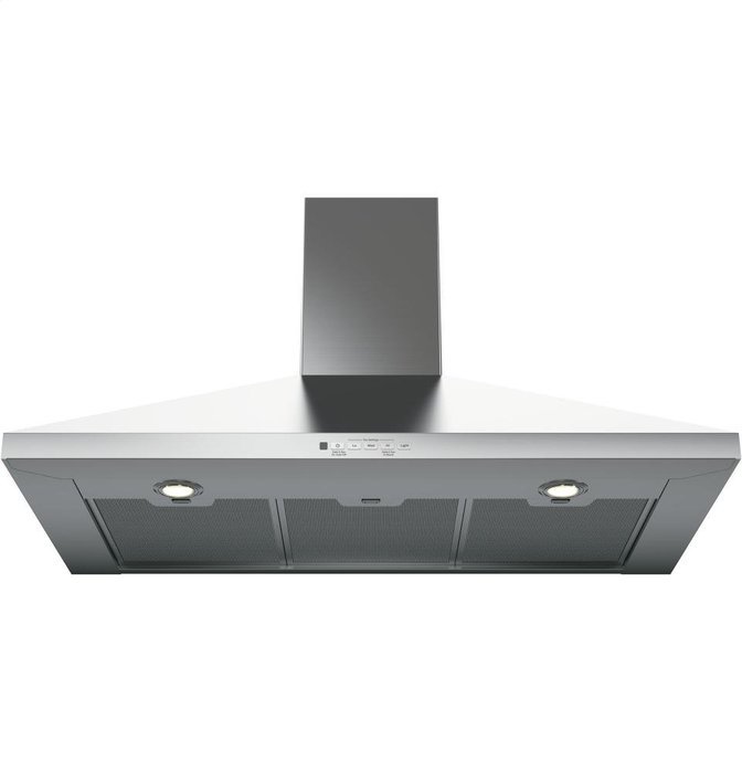 GE Profile JVW5361SJSS 36" Wall-Mount Pyramid Chimney Hood with 350 CFM Venting System with Boost Electronic Backlit... N2